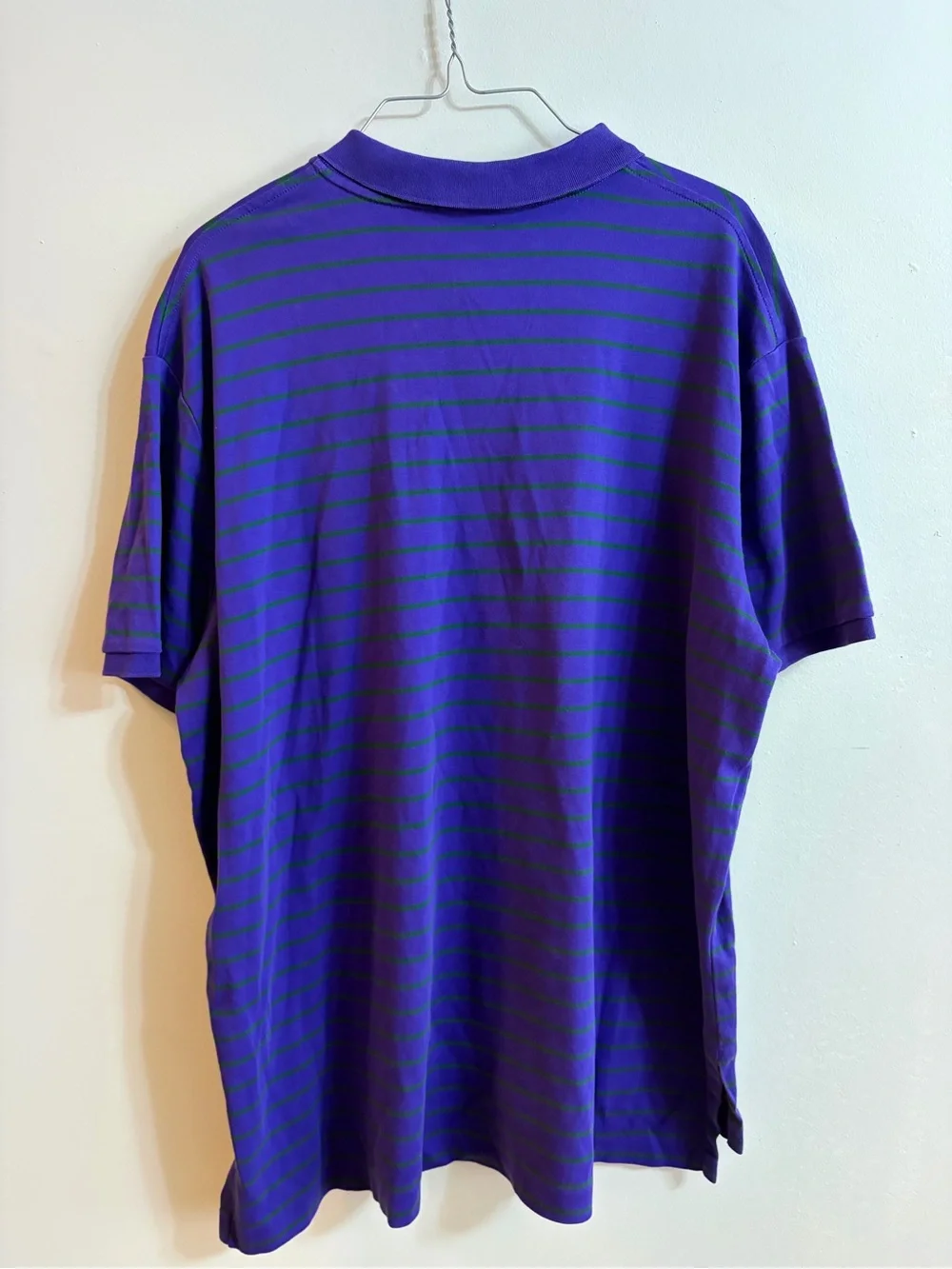 Ralph Lauren Purple Polo with Green Stripes
